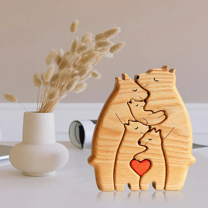Nature's Family Figurines: Handcrafted Wooden Treasures