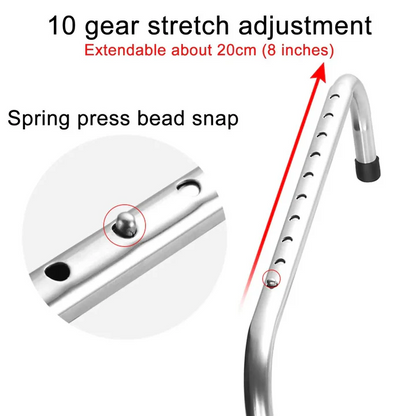 Foldable Stainless Steel Clothes Drying Rack for Balconies - Extendable