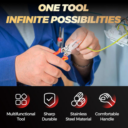 Multi-Function Wire Stripping Pliers for Wrapping and Splitting