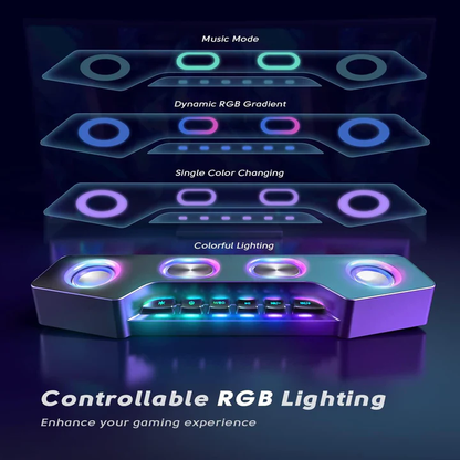 Bluetooth Desktop Speaker with RGB Lighting Effects