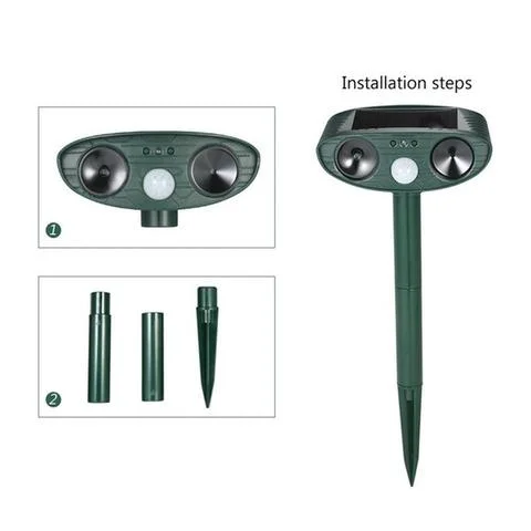 Set of 4 Solar-Powered Ultrasonic Deer Deterrents