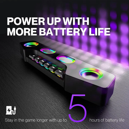 Bluetooth Desktop Speaker with RGB Lighting Effects