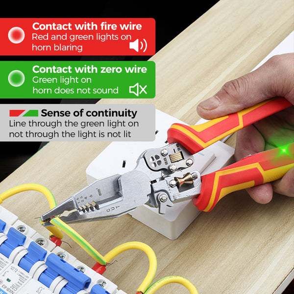Multi-Function Wire Stripping Pliers for Wrapping and Splitting