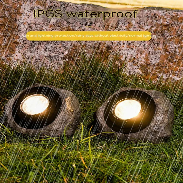Pathway Lighting with Stone Design