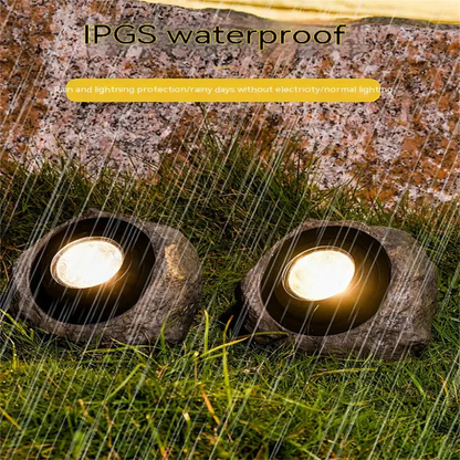 Pathway Lighting with Stone Design