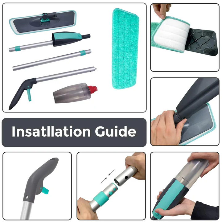 Microfiber Mop with Spray for Hard Surface Cleaning