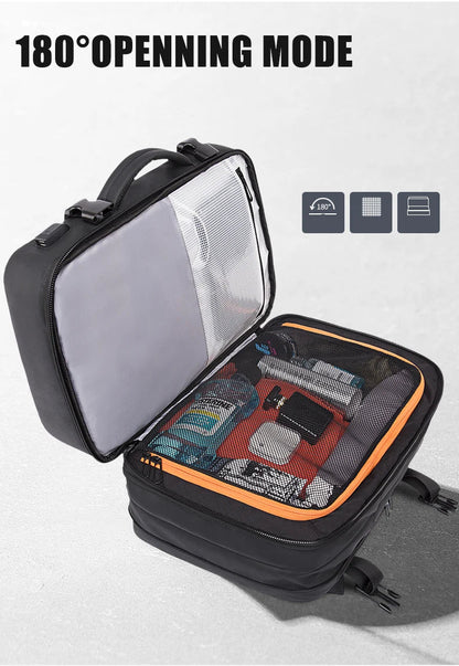 Large Capacity Waterproof Travel Backpack – Expandable and Anti-Theft