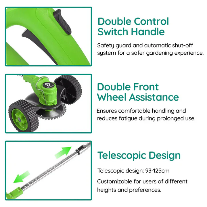 Cordless Grass Trimmer with Electric Battery – High-Power Tool
