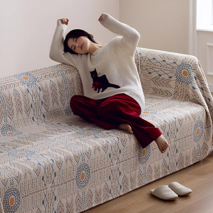 Dual-Sided Cozy Cotton Blanket for Ultimate Relaxation
