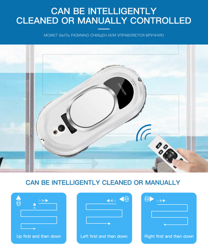 Smart Window Cleaning Robot with Remote – Streak-Free Glass Cleaner
