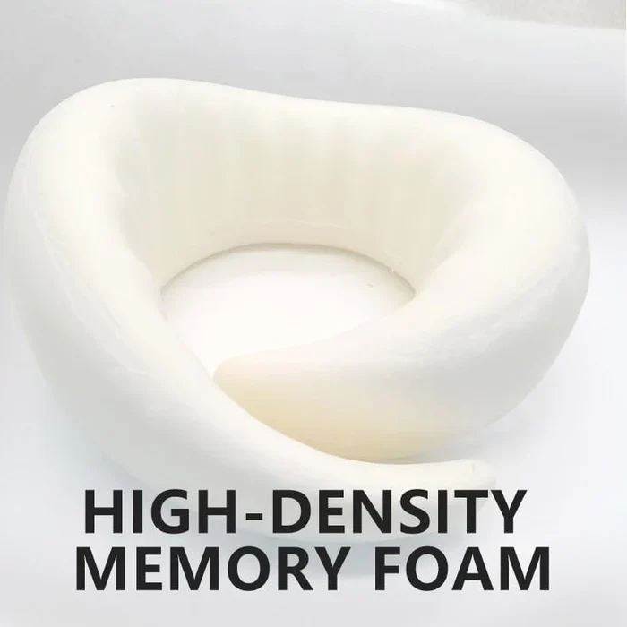 Curved Travel Neck Pillow with Memory Foam in Snail Design