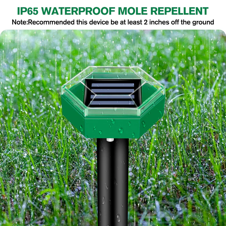 4-Pack Solar Powered Ultrasonic Pest Repellers for Garden and Lawn