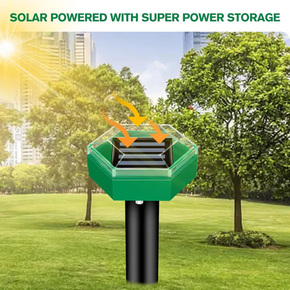 4-Pack Solar Powered Ultrasonic Pest Repellers for Garden and Lawn