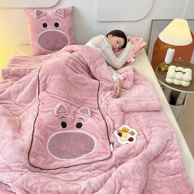 CozyNest Blanket and Pillow Set for Comfortable Home Use