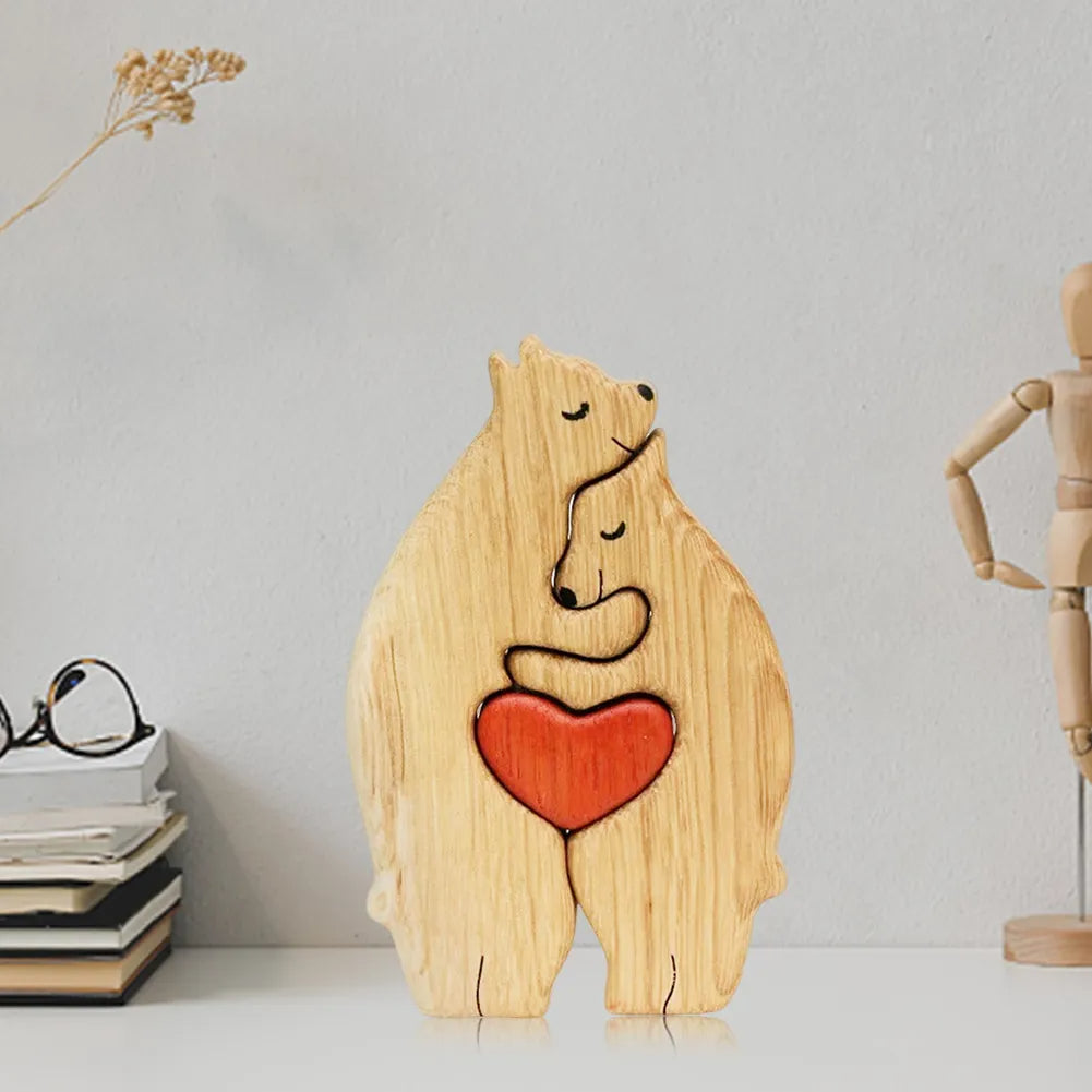 Nature's Family Figurines: Handcrafted Wooden Treasures