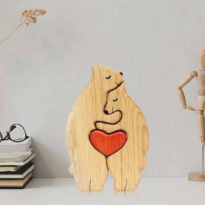 Nature's Family Figurines: Handcrafted Wooden Treasures