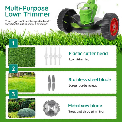 Cordless Grass Trimmer with Electric Battery – High-Power Tool