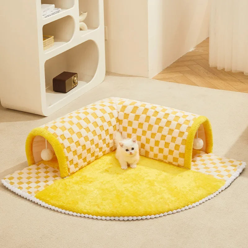 Dual Comfort Play & Rest Tunnel Bed for Cats and Dogs