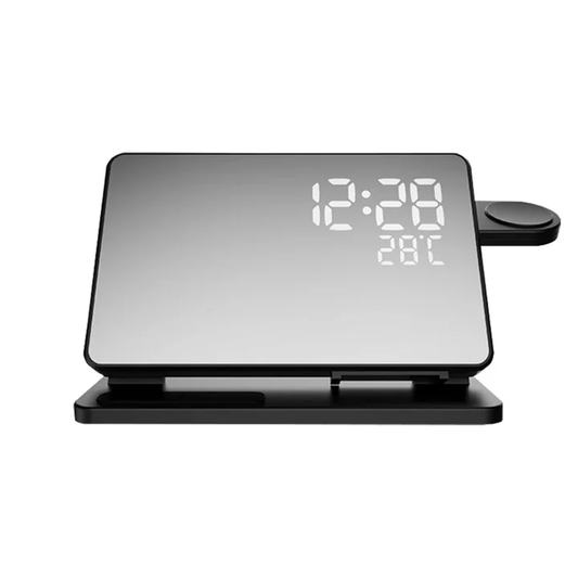 3-in-1 Charging Station with Alarm Clock for Quick Charging