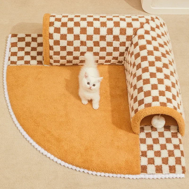 Dual Comfort Play & Rest Tunnel Bed for Cats and Dogs