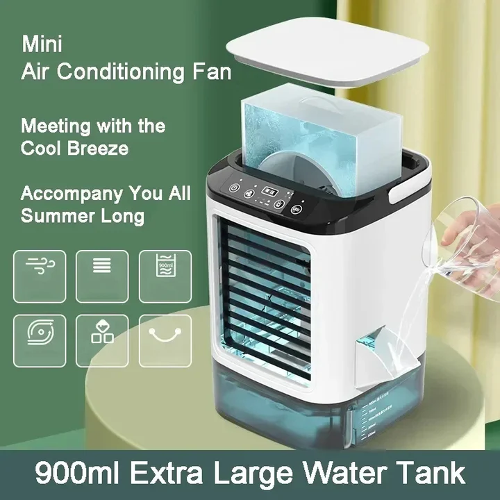 Portable Air Conditioner with Ultrasonic Cooling – 3 Speed Settings