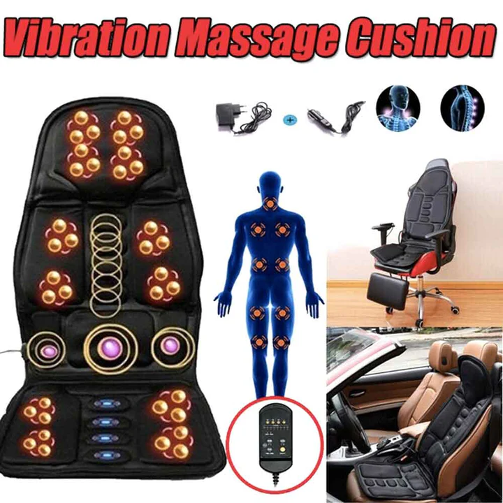 Stylish Massage Chair Cushion Featuring Heated Neck Support Pillow