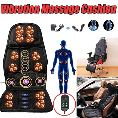 Stylish Massage Chair Cushion Featuring Heated Neck Support Pillow
