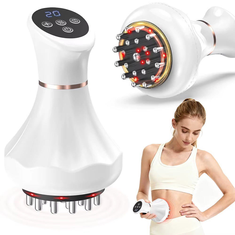 Heat-Enhanced Lymphatic Drainage Massager – Vibrating Body Massager with 3 Modes & 9 Levels of Intensity
