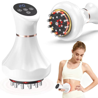 Heat-Enhanced Lymphatic Drainage Massager – Vibrating Body Massager with 3 Modes & 9 Levels of Intensity