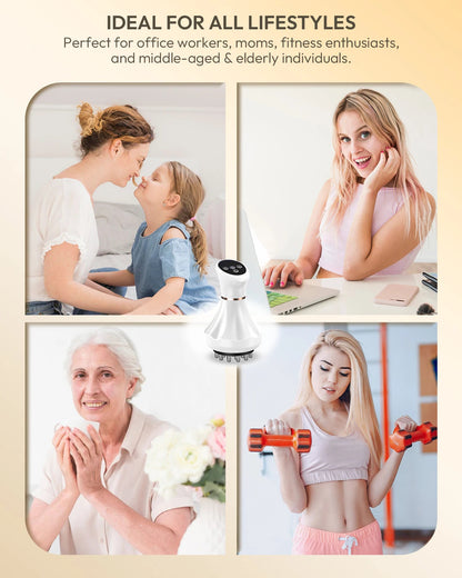 Heat-Enhanced Lymphatic Drainage Massager – Vibrating Body Massager with 3 Modes & 9 Levels of Intensity