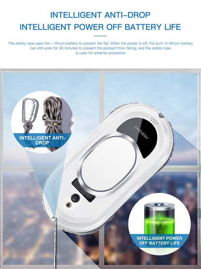 Smart Window Cleaning Robot with Remote – Streak-Free Glass Cleaner