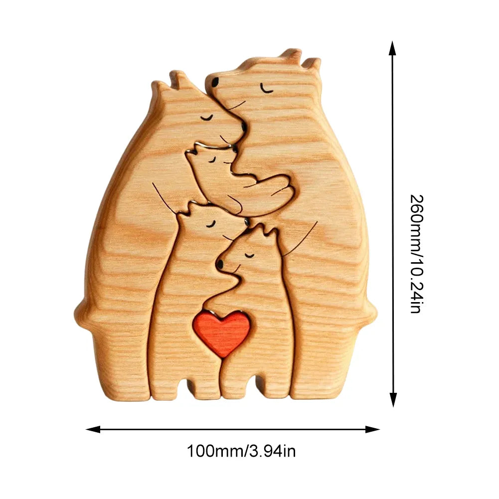 Nature's Family Figurines: Handcrafted Wooden Treasures