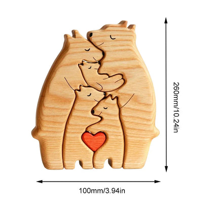Nature's Family Figurines: Handcrafted Wooden Treasures