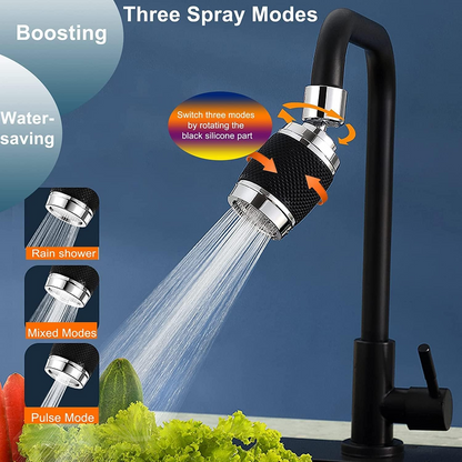 Versatile 360° Rotating Kitchen Faucet with Spray Head