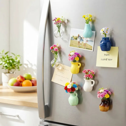 Mini Ceramic Vase Magnets – Decorative Refrigerator Magnets