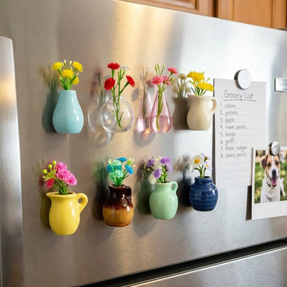 Mini Ceramic Vase Magnets – Decorative Refrigerator Magnets