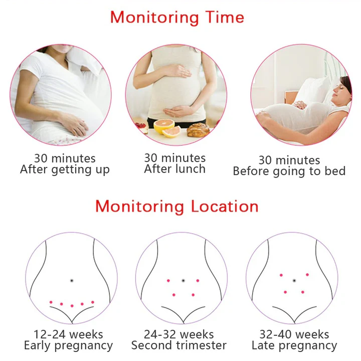 Handheld Fetal Doppler Device for Monitoring Pregnancy Heartbeat