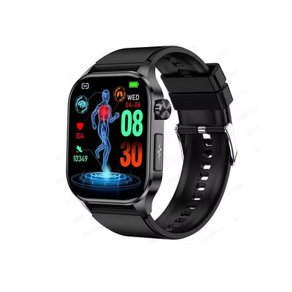 Senior Smartwatch with Large AMOLED Screen, Heart Rate, Sleep Tracking, Bluetooth Calls, and SOS Feature