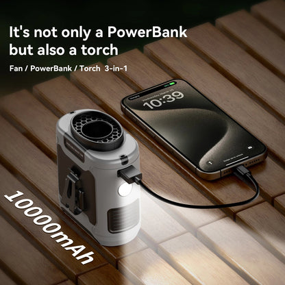 Portable Waist Fan with 10000mAh Battery for Outdoor Use