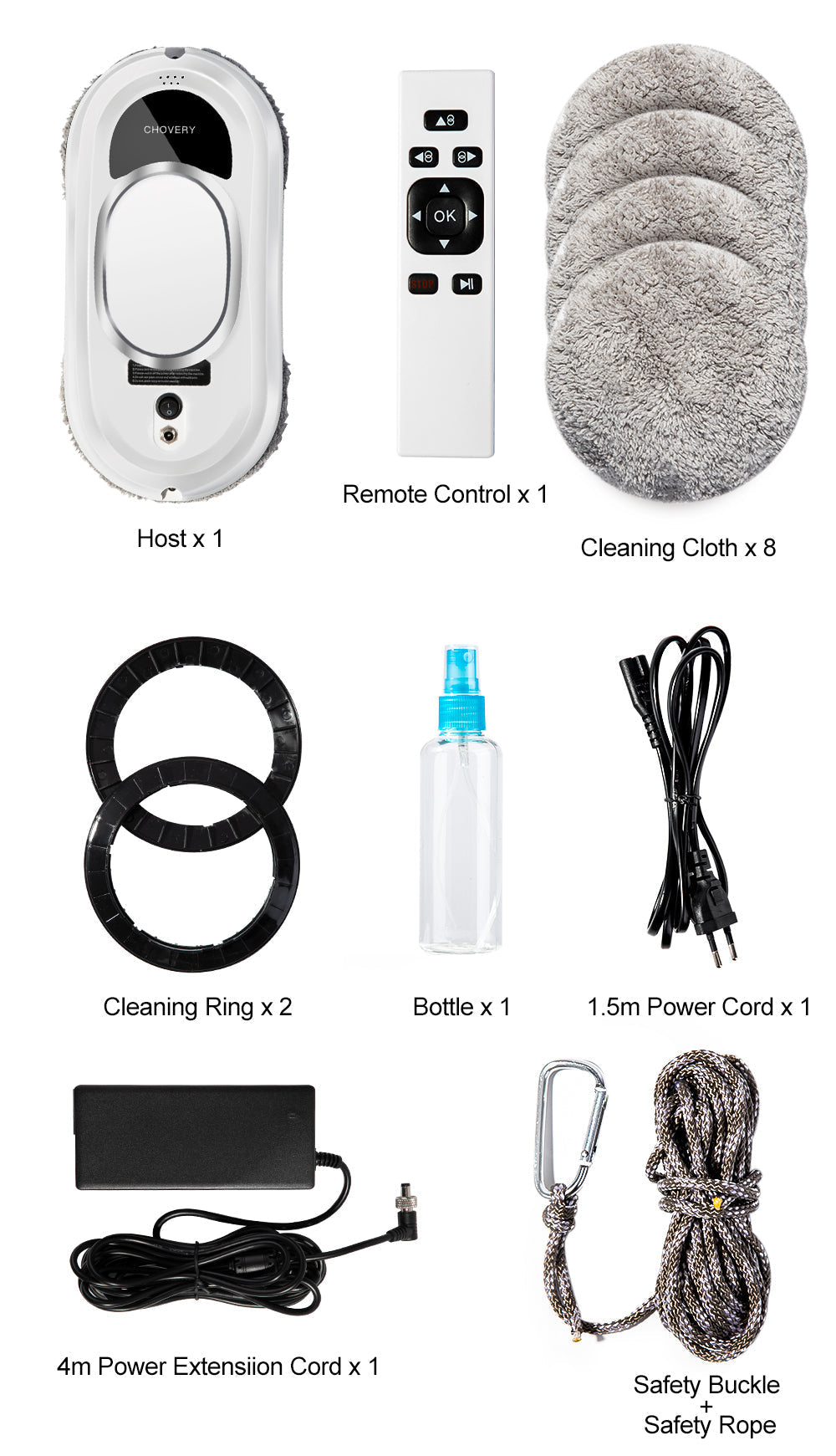 Smart Window Cleaning Robot with Remote – Streak-Free Glass Cleaner