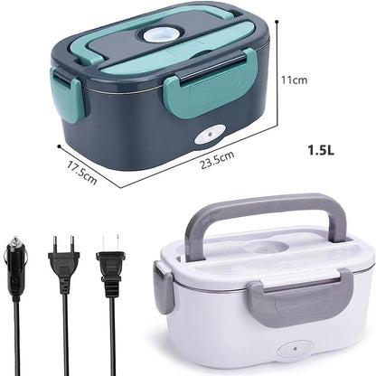 Portable 1.5L Electric Food Warmer for Car and Home