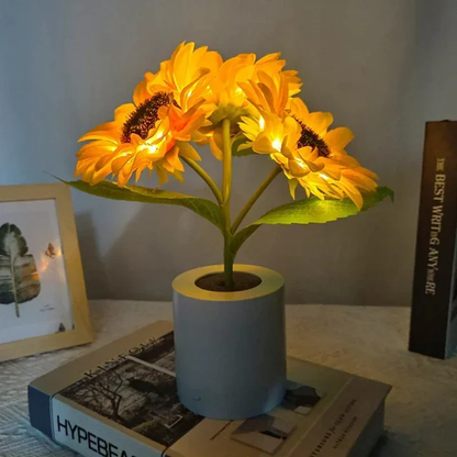 Sunflower Night Light – Rechargeable Table Lamp