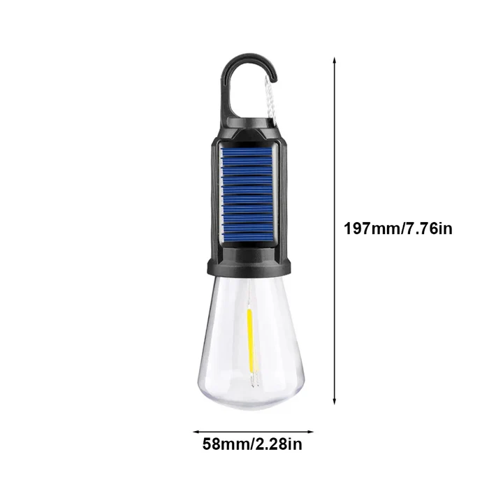 Rechargeable Solar Camping Light with Hook
