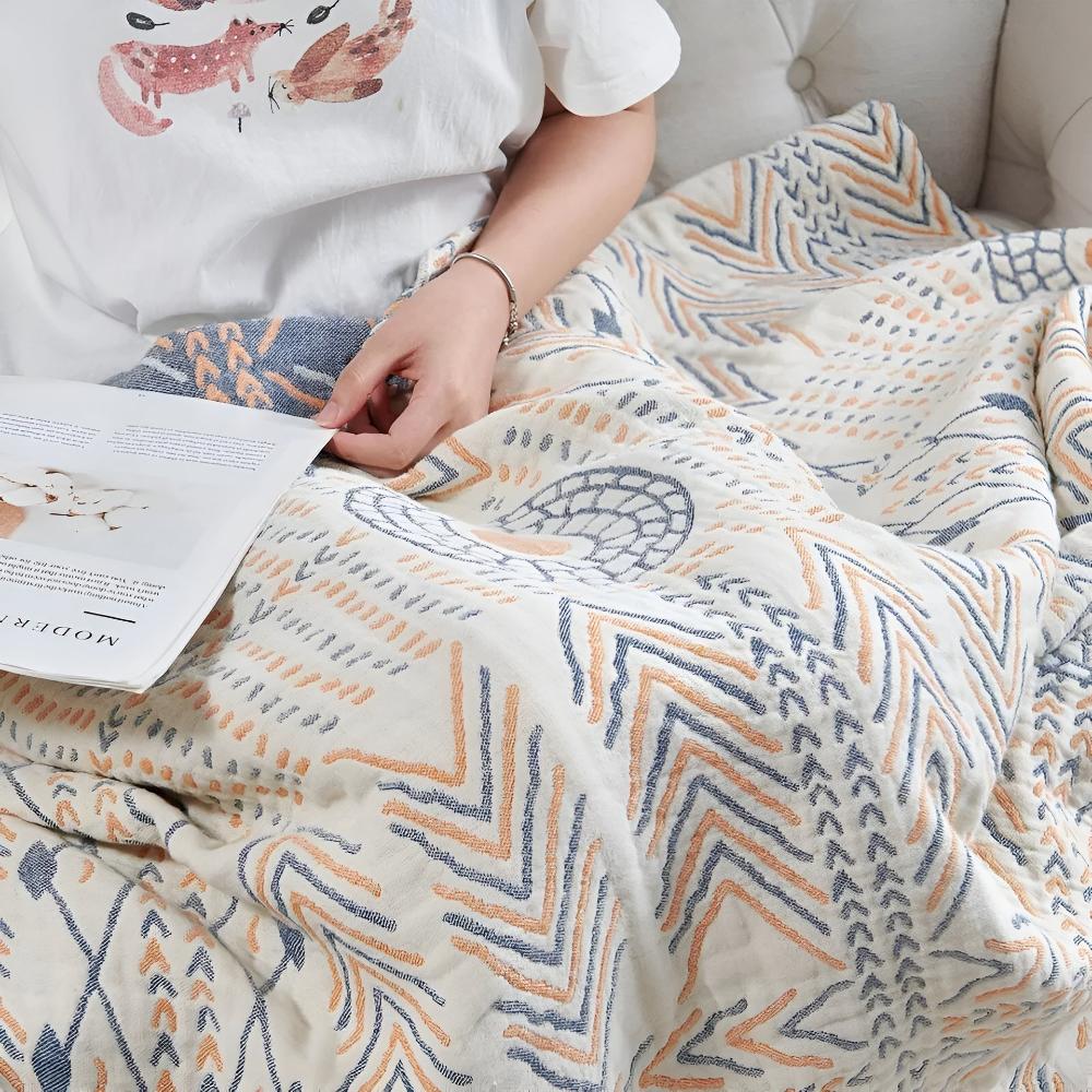 Dual-Sided Cozy Cotton Blanket for Ultimate Relaxation