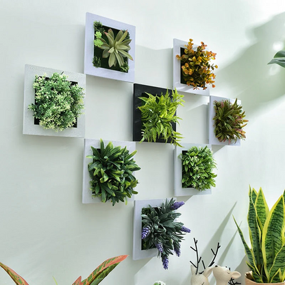 Modern Hanging Frame with 3D Art Plant for Wall Decoration
