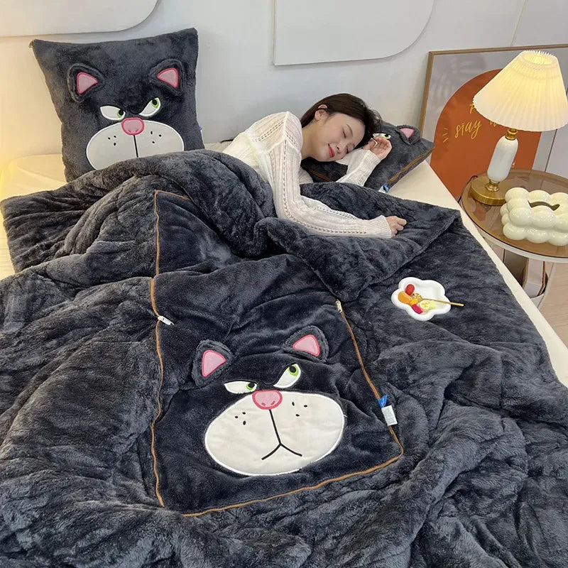 CozyNest Blanket and Pillow Set for Comfortable Home Use