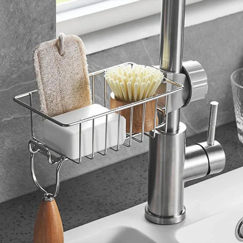 Rotating Sink Organizer – Space-Saving Storage for Sponges & Cleaning Supplies