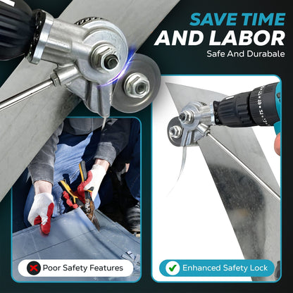 Precision Metal Cutting Drill Attachment with Dual Wheels