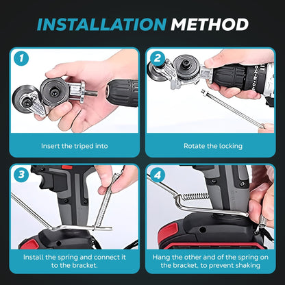 Precision Metal Cutting Drill Attachment with Dual Wheels