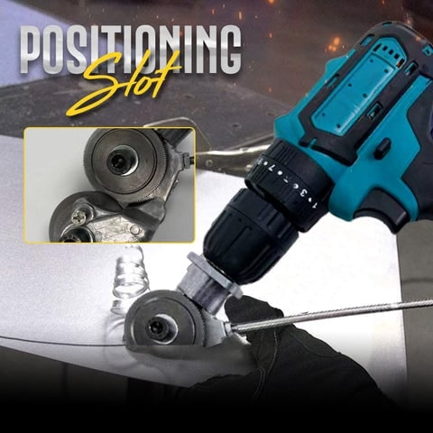 Precision Metal Cutting Drill Attachment with Dual Wheels